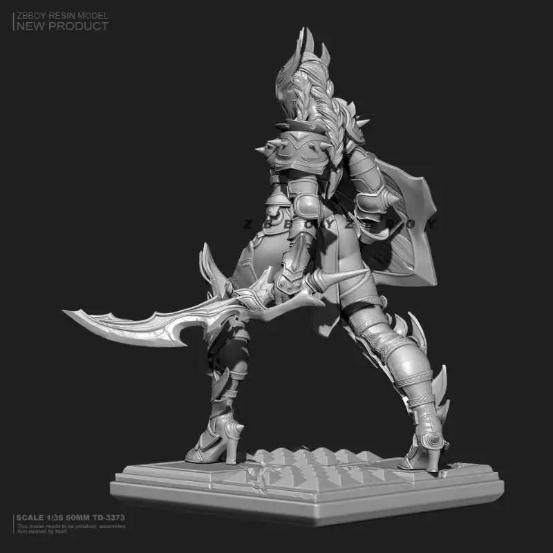 1/35 Medieval Fantasy Female Samurai, Resin Model Figure Kit, Unassembled and Unpainted