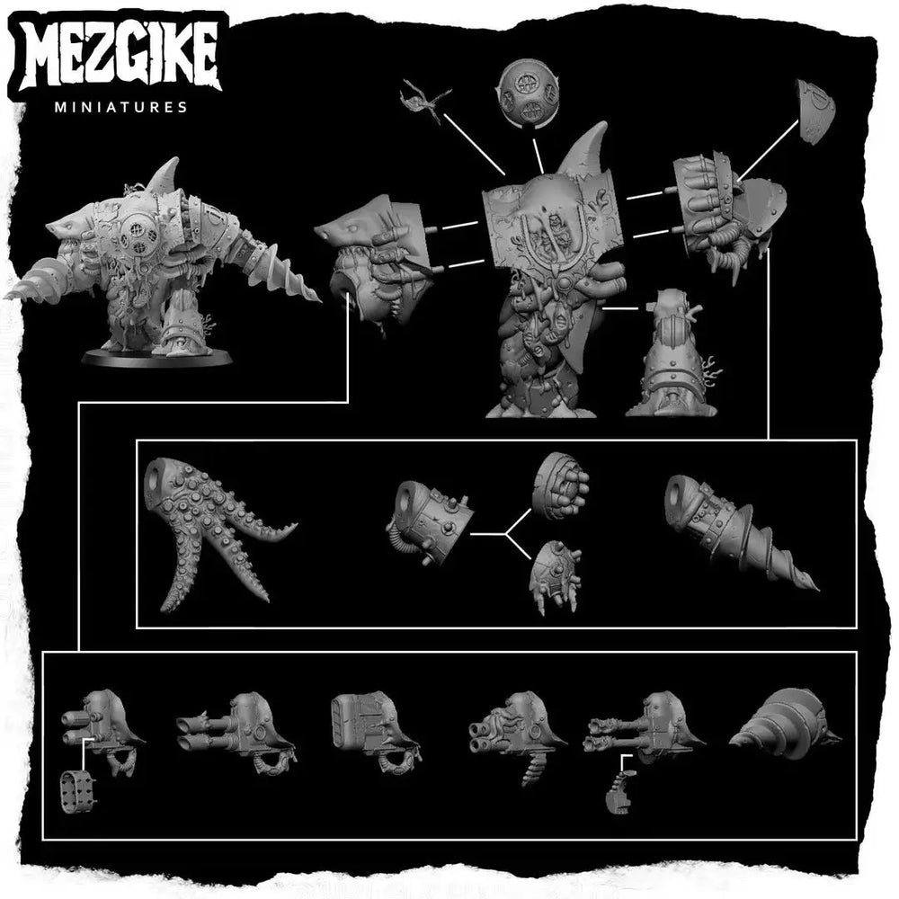 32mm Abhorrent Dredgebrute, Resin Model Figure Kit, Fantasy Theme, Unassembled and Unpainted