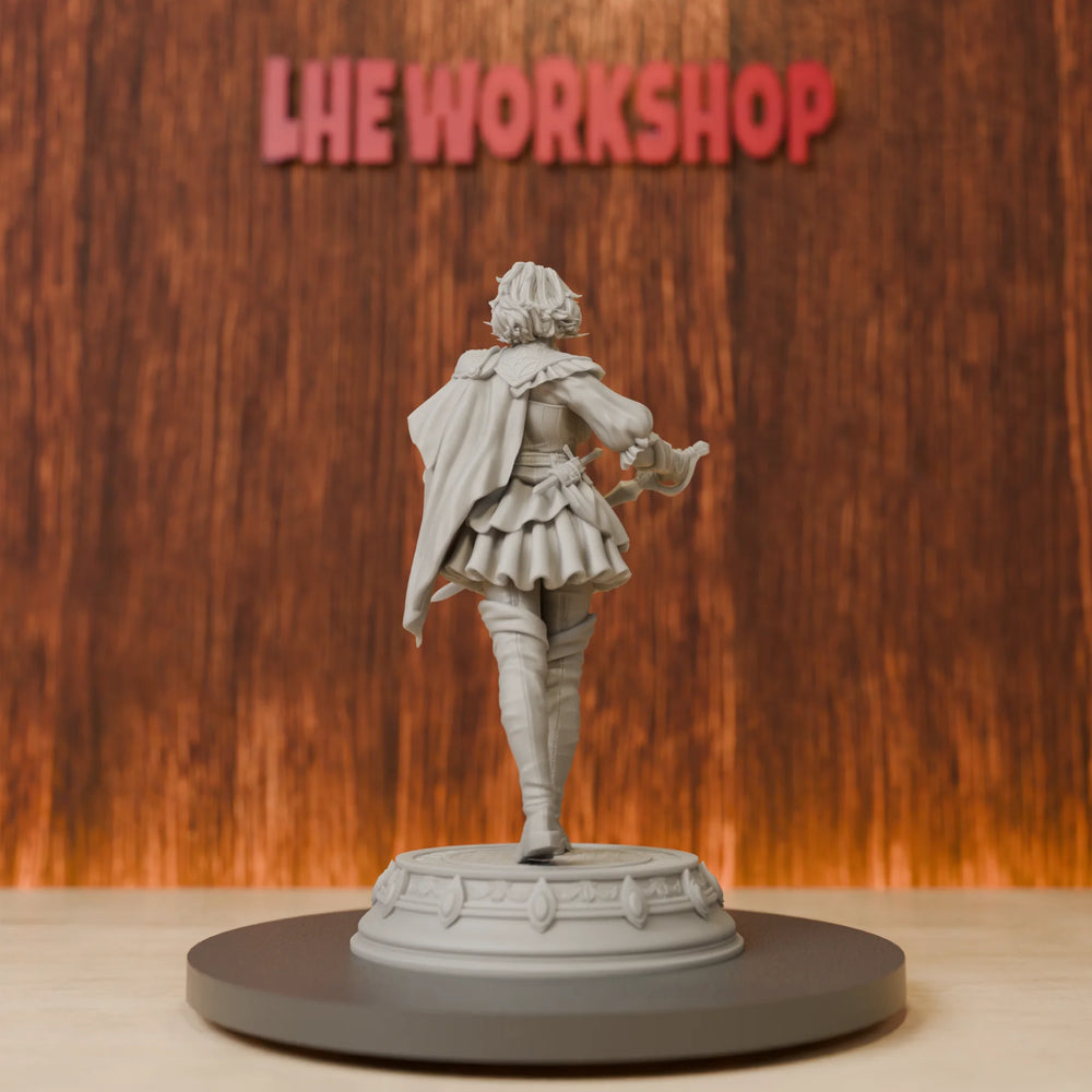 75mm Medieval Vampire Noblewoman Duelist, Resin Model Figure Kit, Unassembled and Unpainted