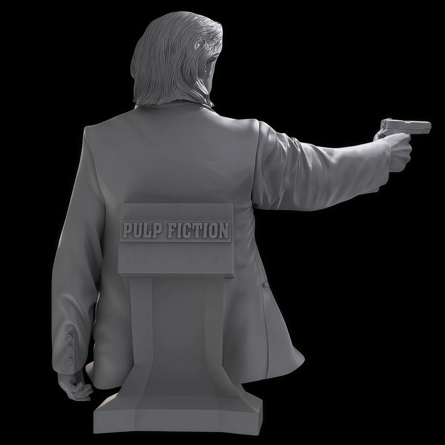 1970s Crime Boss with Revolver 1/16 Resin Bust - resin model view 2
