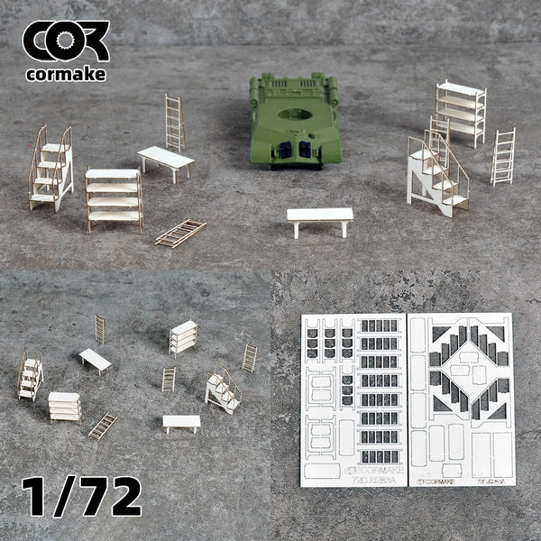 1/72 Modern Industrial Factory Scaffolding, Resin Model Diorama Kit, Unassembled and Unpainted