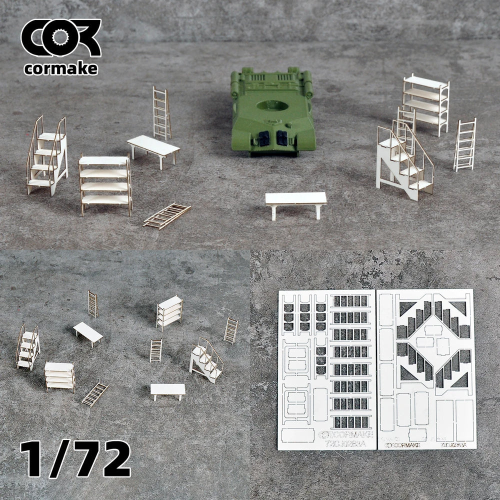 1/72 Modern Industrial Factory Scaffolding, Resin Model Diorama Kit, Unassembled and Unpainted