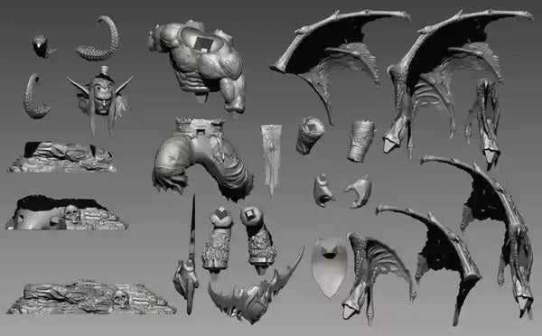 Demonic Female, Resin Model Figure Kit, Fantasy Theme, Unassembled and Unpainted
