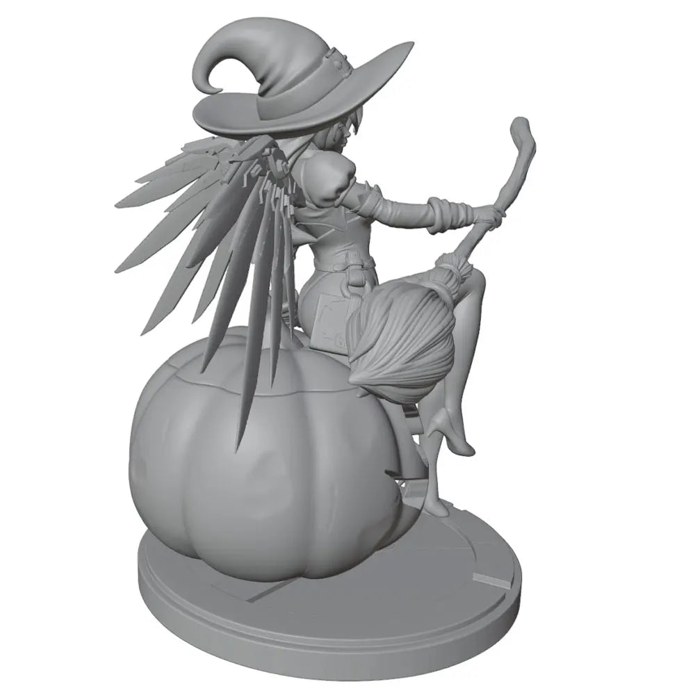 75mm Witch with Wings, Resin Model Figure Kit, Fantasy Theme, Unassembled and Unpainted