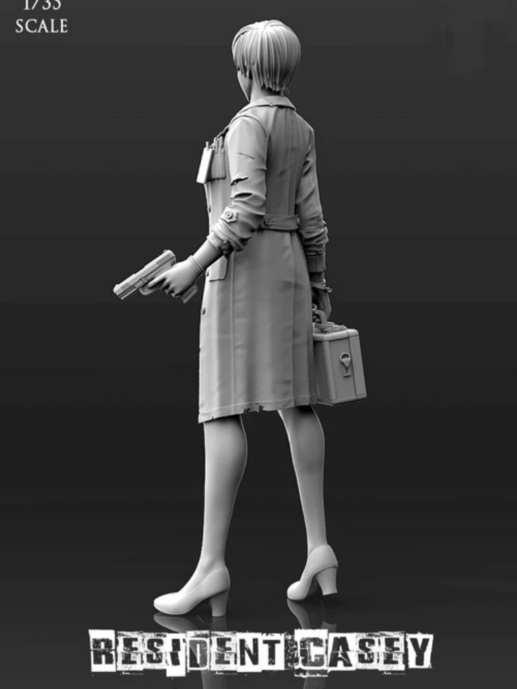 1/35 Modern Tactical Female Gunman, Resin Model Figure Kit, Fantasy Theme, Unassembled and Unpainted