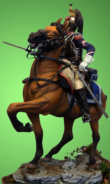 90mm Napoleonic French Dragoon, Resin Model Figure Kit, Unassembled and Unpainted