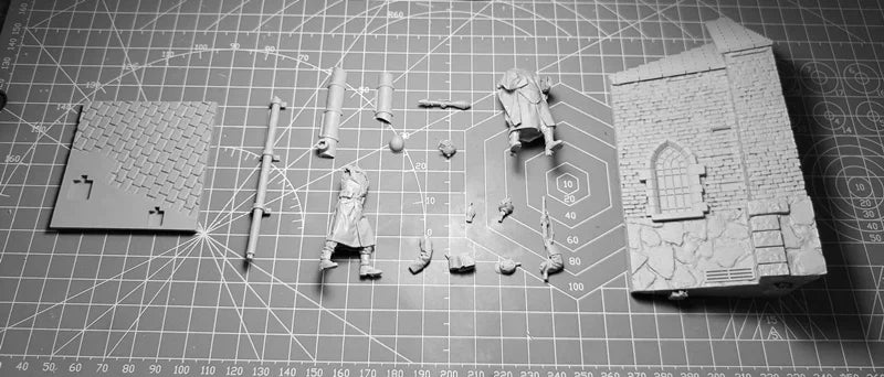 1/35 WWII Ardennes Campaign, 4 Figures, Resin Model Diorama Kit, Unassembled and Unpainted