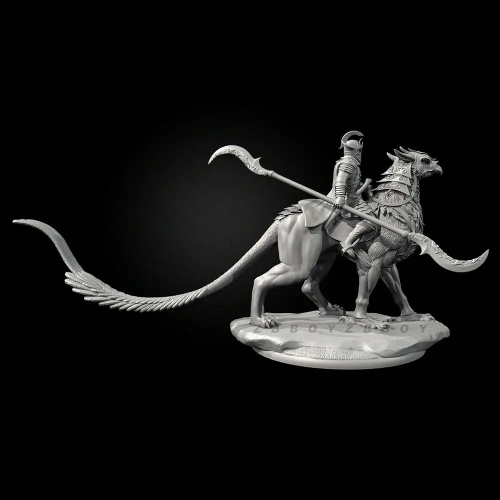 75mm Cavalry Warriors, 4 Figures, Resin Model Figure Kit, Fantasy Theme, Unassembled and Unpainted