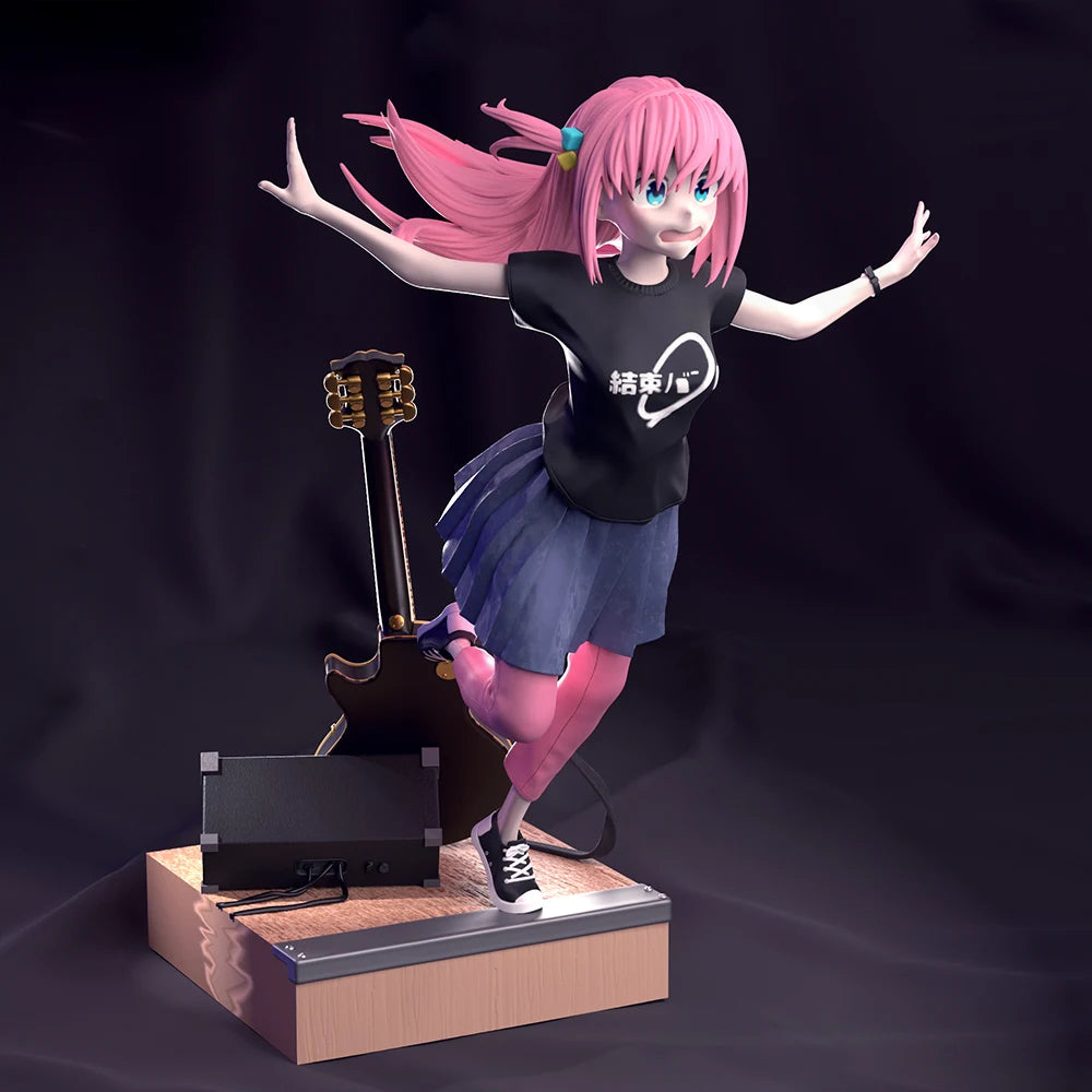 1/24 Girl Musician, Resin Model Figure Kit, Anime Theme, Unassembled and Unpainted