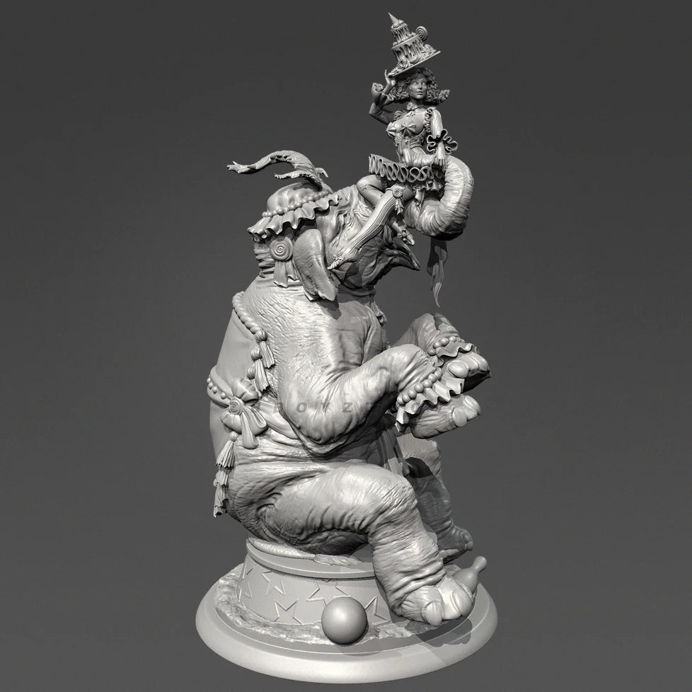 115mm Circus Performers, 4 Figures, Resin Model Figure Kit, Historical Theme, Unassembled and Unpainted