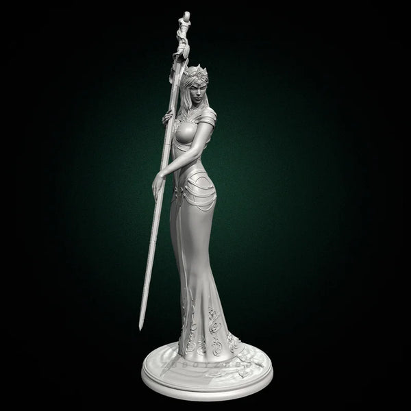 125mm Princess Warrior, Resin Model Figure Kit, Fantasy Theme, Unassembled and Unpainted