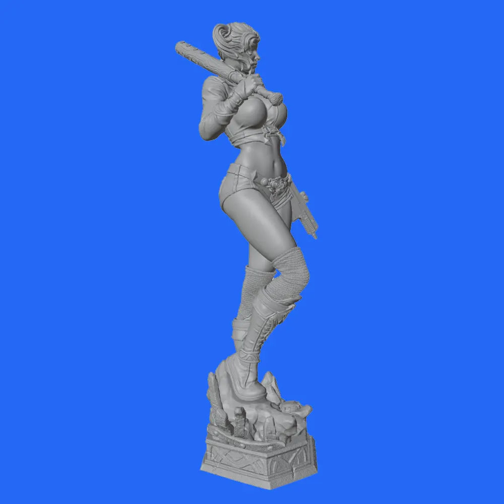 75mm Tactical Female Fighter, Resin Model Figure Kit, Unassembled and Unpainted
