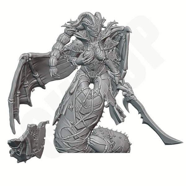 1/24 Serpent Demon Beauty, Resin Model Figure Kit, Fantasy Theme, Unassembled and Unpainted