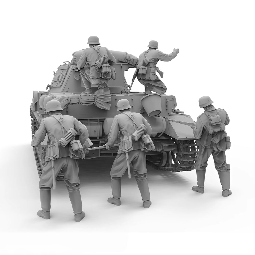 1/35 WWII Allied Infantry Combat Team, 6 Figures, Resin Model Figure Kit, Unassembled and Unpainted
