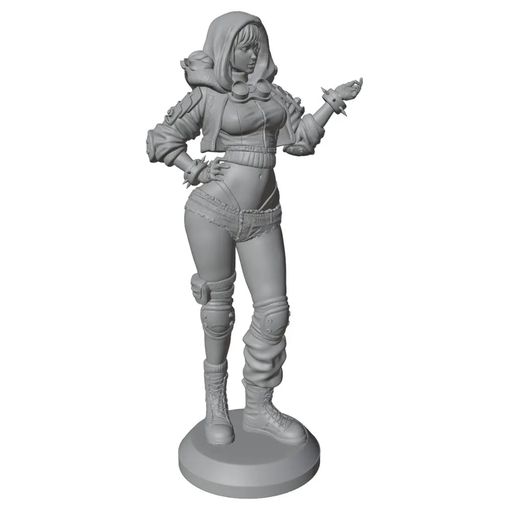 1/24 Hooded Sorceress with Staff, Resin Model Figure Kit, Fantasy Theme, Unassembled and Unpainted