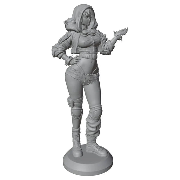 1/24 Hooded Sorceress with Staff, Resin Model Figure Kit, Fantasy Theme, Unassembled and Unpainted