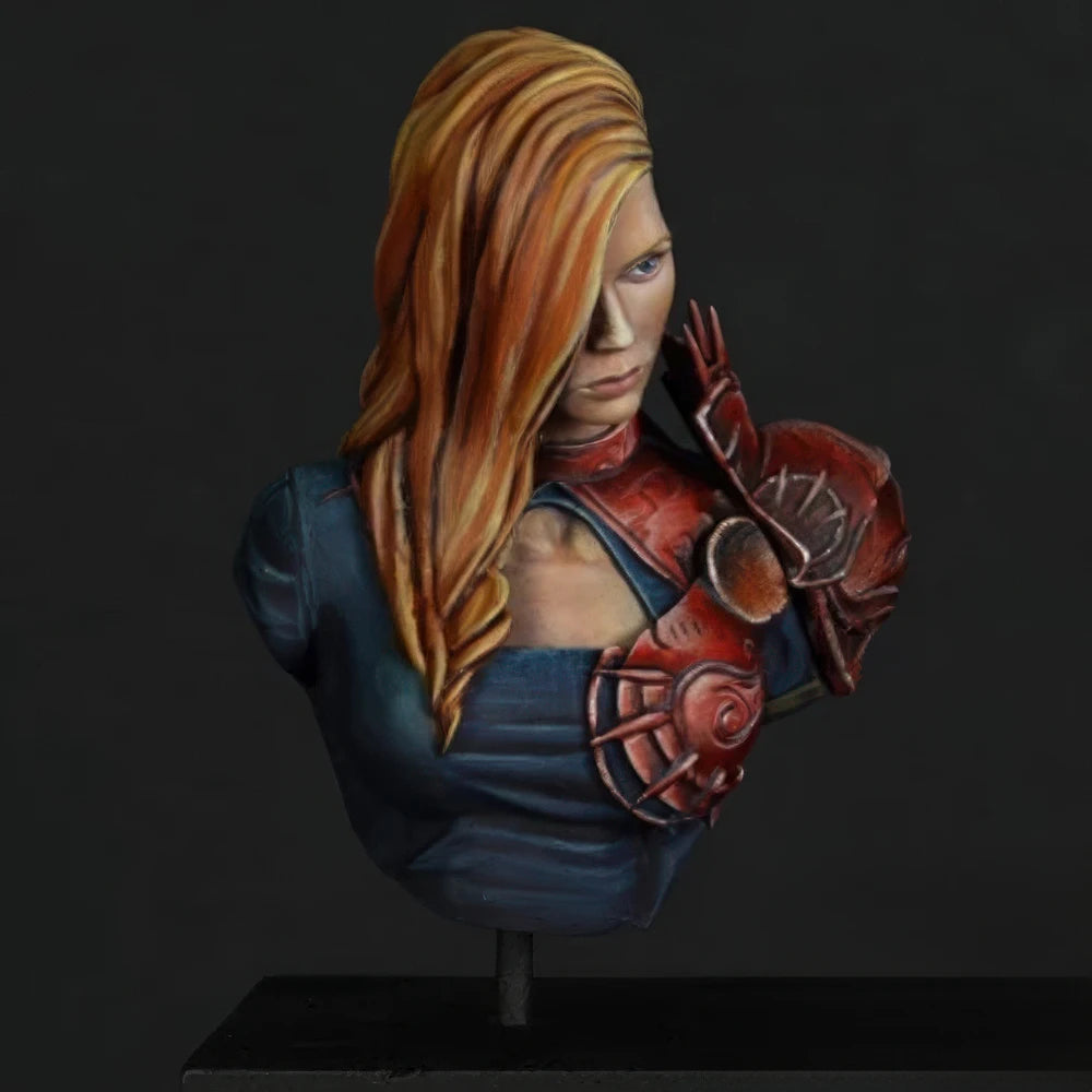 1/10 Female Sci-Fi Warrior Eileen, Resin Model Bust Kit, Sci-Fi Theme, Unassembled and Unpainted