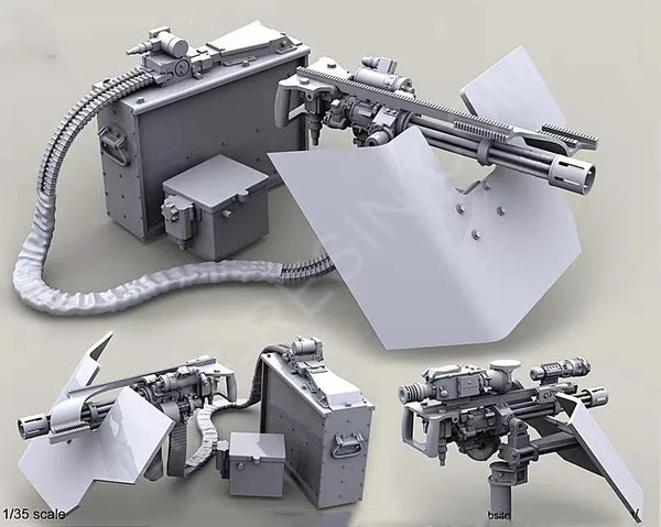1/35 Modern M134D Minigun with Picatinny Rail, Resin Model Accessory Kit, Unpainted
