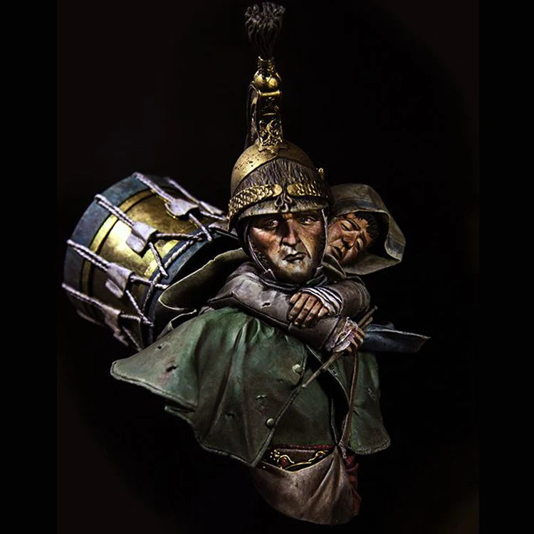1/9 WWI German Drummer, Resin Model Bust Kit, Unassembled and Unpainted