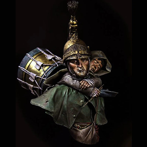 1/9 WWI German Drummer, Resin Model Bust Kit, Unassembled and Unpainted