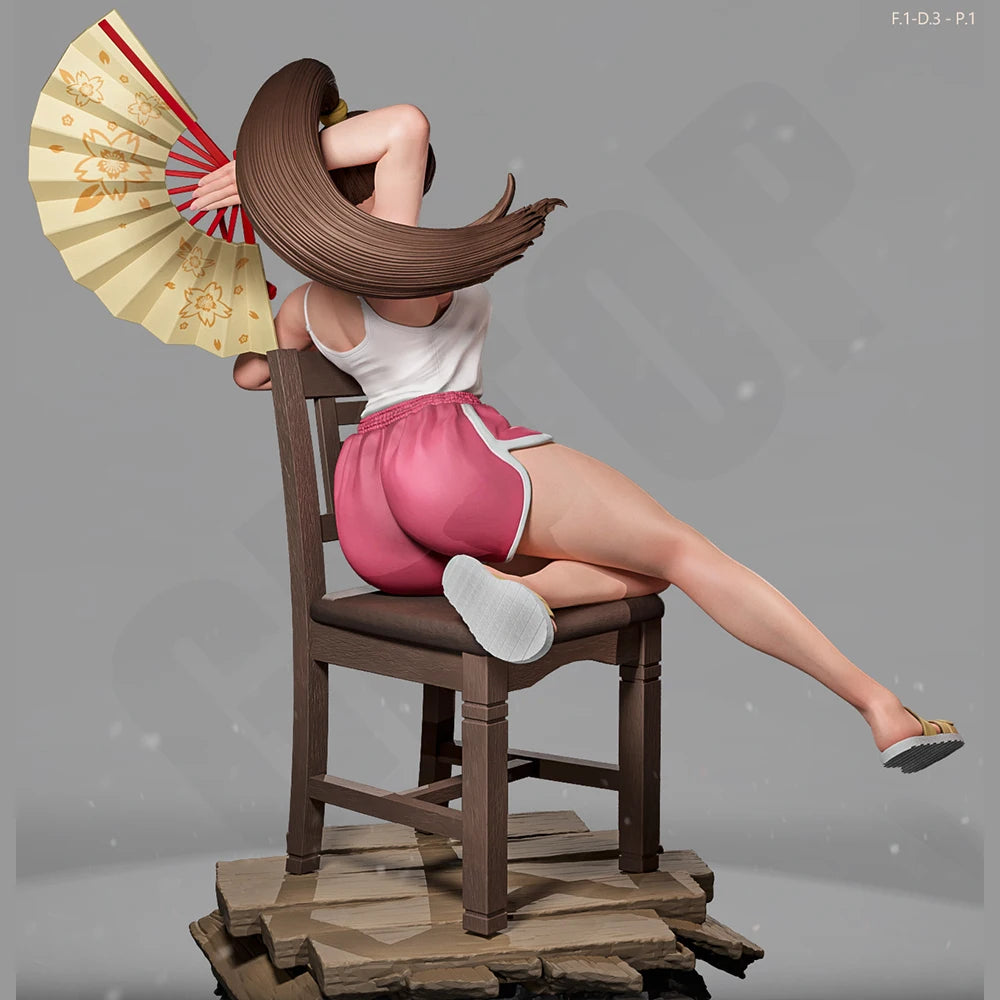 1/24 Pin-up Fan Dancer, Resin Model Figure Kit, Unassembled and Unpainted