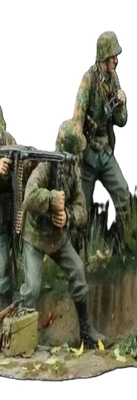 1/35 Modern Infantry Team with Machine Gunner, 4 Figures, Resin Model Figure Kit, Unassembled and Unpainted
