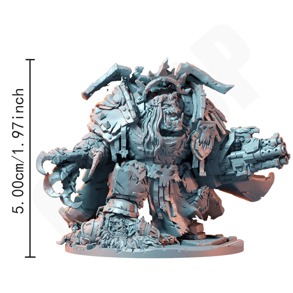1/35 Orc Chieftain Warrior, Resin Model Figure Kit, Fantasy Theme, Unassembled and Unpainted