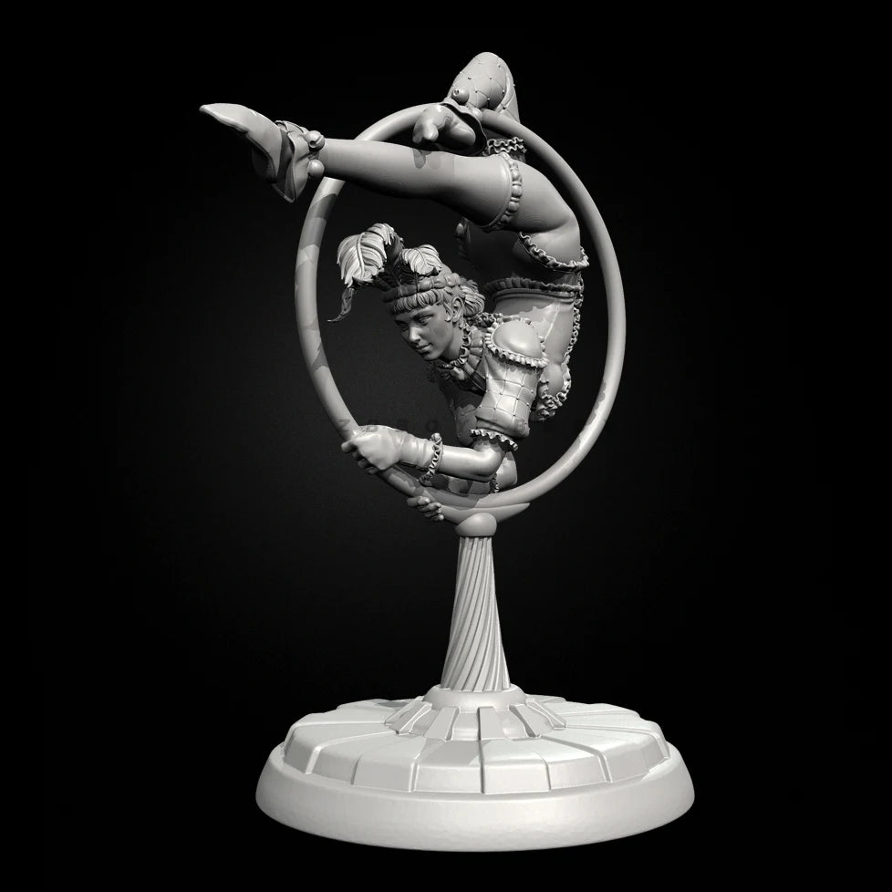 50mm Circus Acrobat Performer, Resin Model Figure Kit, Unassembled and Unpainted