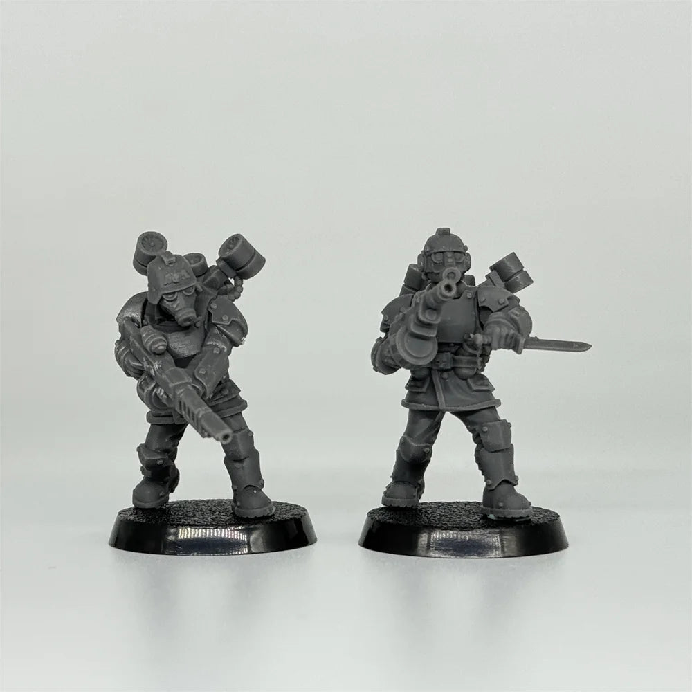32mm Grim Guard Aero Troops, 22 Figures, Resin Model Figure Kit, Sci-Fi Theme, Unassembled and Unpainted
