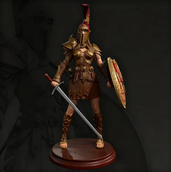 90mm Female Warrior, Resin Model Figure Kit, Fantasy Theme, Unassembled and Unpainted