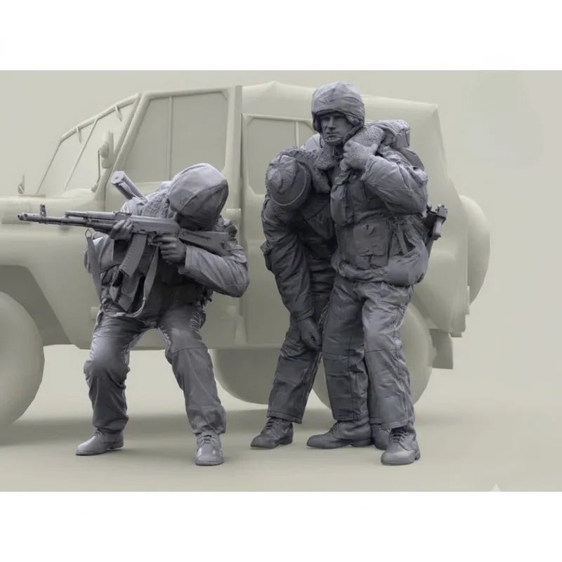 1/35 Modern Russian Tactical Infantry Squad, 3 Figures, Resin Model Figure Kit, Unassembled and Unpainted