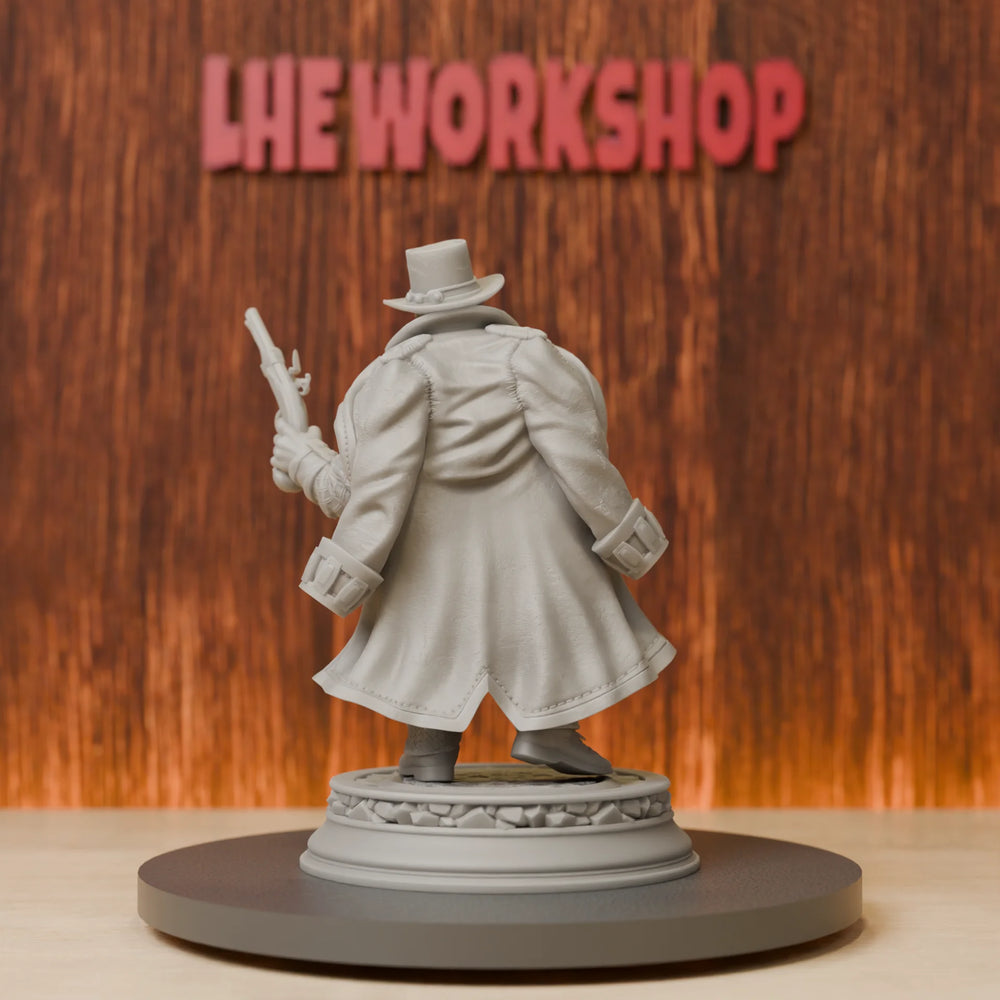 75mm Dwarf Gunslinger, Resin Model Figure Kit, Fantasy Theme, Unassembled and Unpainted