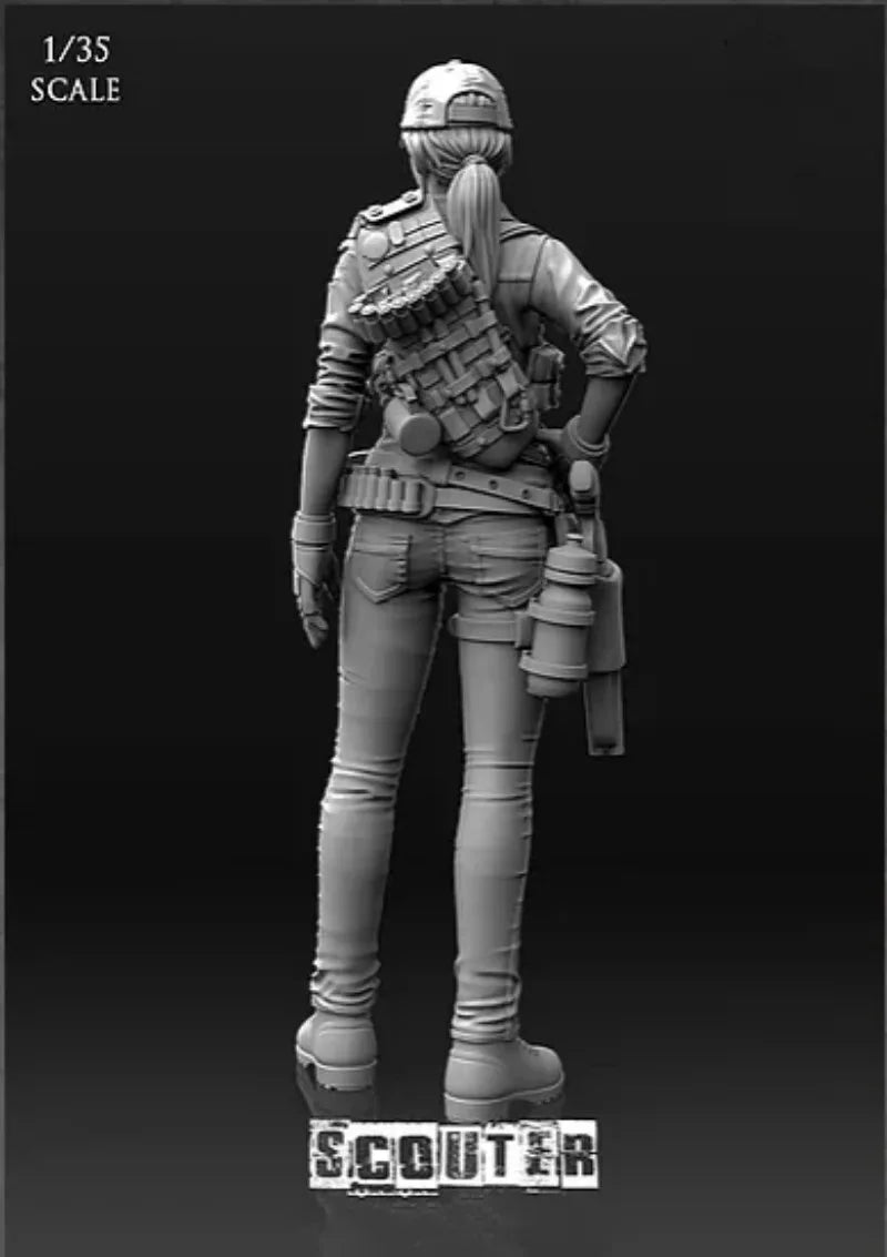 1/35 Modern Tactical Gunner, Resin Model Figure Kit, Unassembled and Unpainted