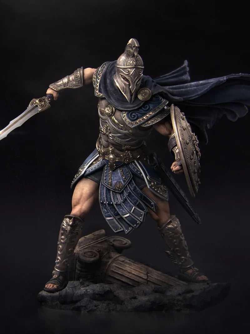 1/24 Warrior with Medusa Shield, Resin Model Figure Kit, Fantasy Theme, Unassembled and Unpainted
