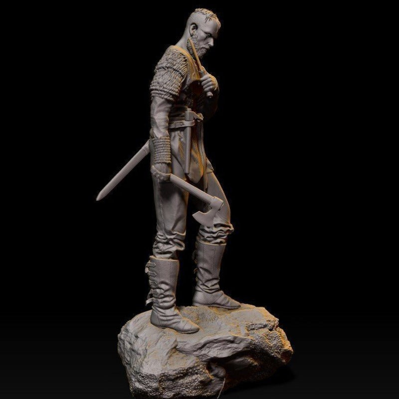 1/24 Medieval Viking Warrior Floki, Resin Model Figure Kit, Unassembled and Unpainted