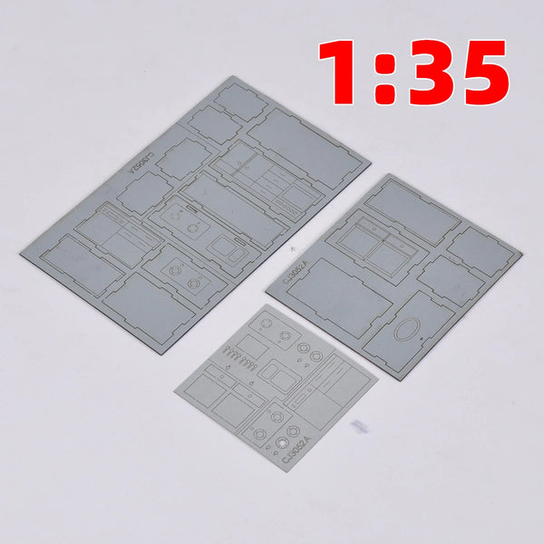 1/35 Kitchen & Bathroom Set, Resin Model Diorama Kit, Historical Theme, Unassembled and Unpainted