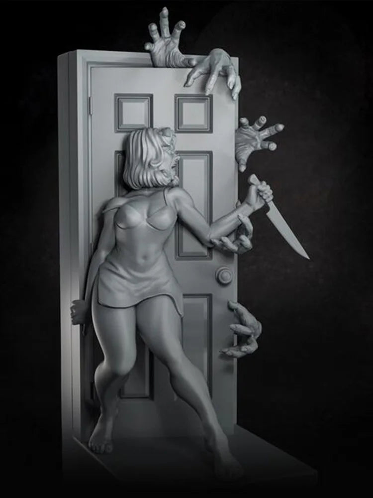 1/24 Pin-up at Doorway, Resin Model Figure Kit, Unassembled and Unpainted