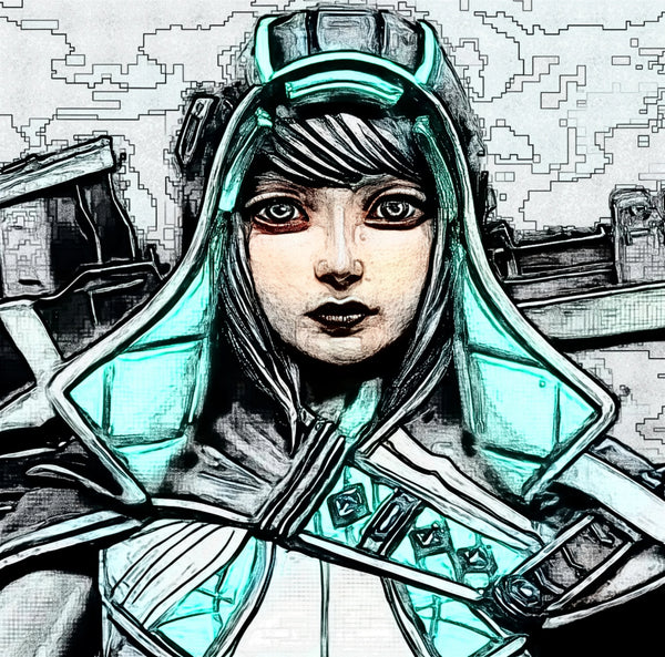 1/10 Mechanical Female Sniper, Resin Model Bust Kit, Sci-Fi Theme, Unassembled and Unpainted