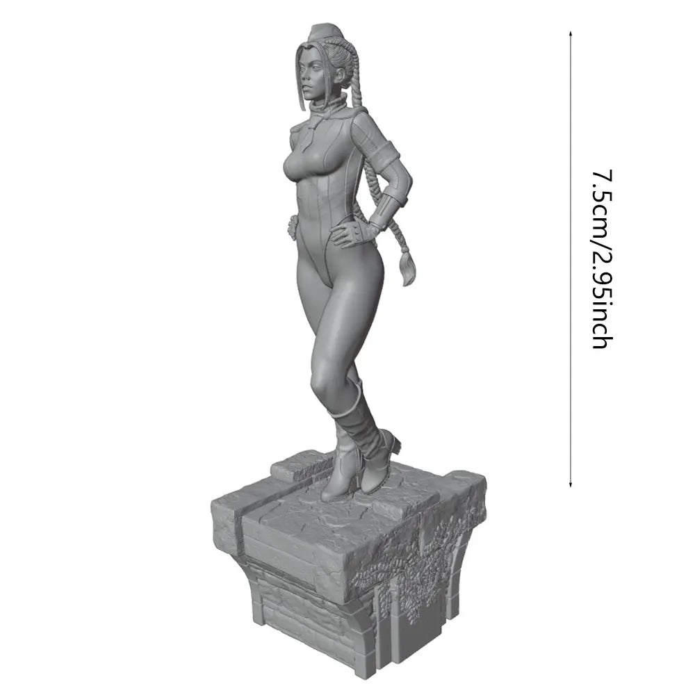 1/24 Female Fantasy Warrior with Long Hair, Resin Model Figure Kit, Fantasy Theme, Unassembled and Unpainted