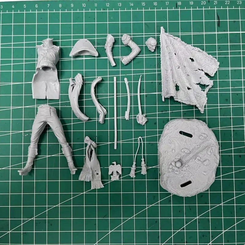 75mm Napoleonic French Imperial Guard Grenadier Charging with Sword, Resin Model Figure Kit, Unassembled and Unpainted