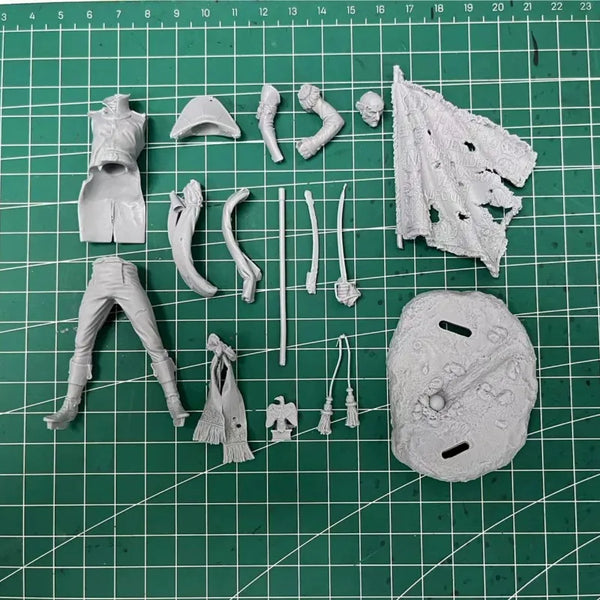 75mm Napoleonic French Imperial Guard Grenadier Charging with Sword, Resin Model Figure Kit, Unassembled and Unpainted
