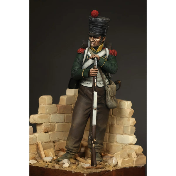 54mm Napoleonic Irish Regiment Cavalry Officer, Resin Model Figure Kit, Unassembled and Unpainted
