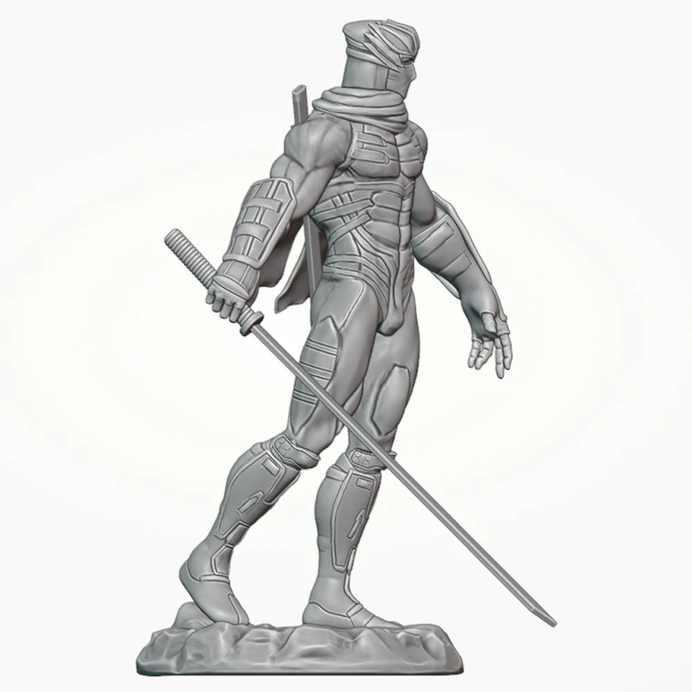 1/24 Ninja Samurai Warrior, Resin Model Figure Kit, Fantasy Theme, Unassembled and Unpainted