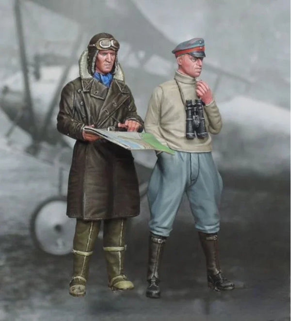 1/32 WWI Eastern European Soldier, 2 Figures, Resin Model Figure Kit, Unassembled and Unpainted