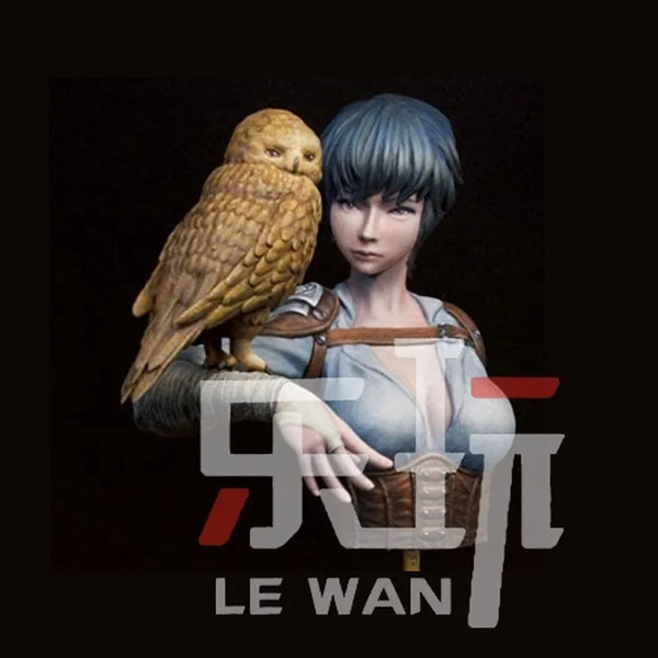 Girl with Owl, Resin Model Figure Kit, Anime Theme, Unassembled and Unpainted