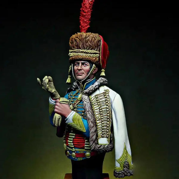 1/10 Napoleonic Cavalry Officer, Resin Model Figure Kit, Unassembled and Unpainted