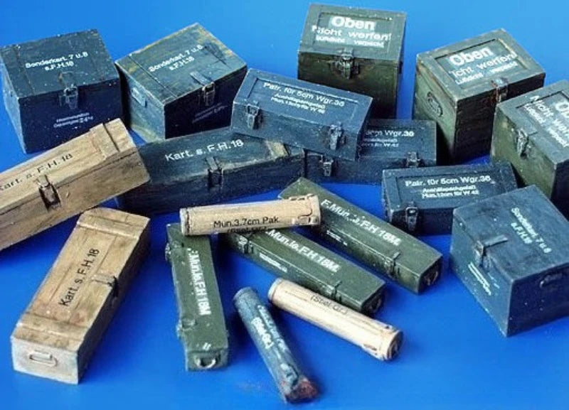 1/35 WWII German Ammunition Storage, Resin Model Accessory Kit, Unpainted