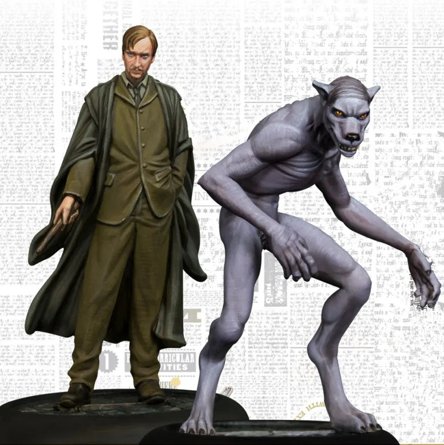 35mm Wizard & Demon, 2 Figures, Resin Model Figure Kit, Fantasy Theme, Unassembled and Unpainted