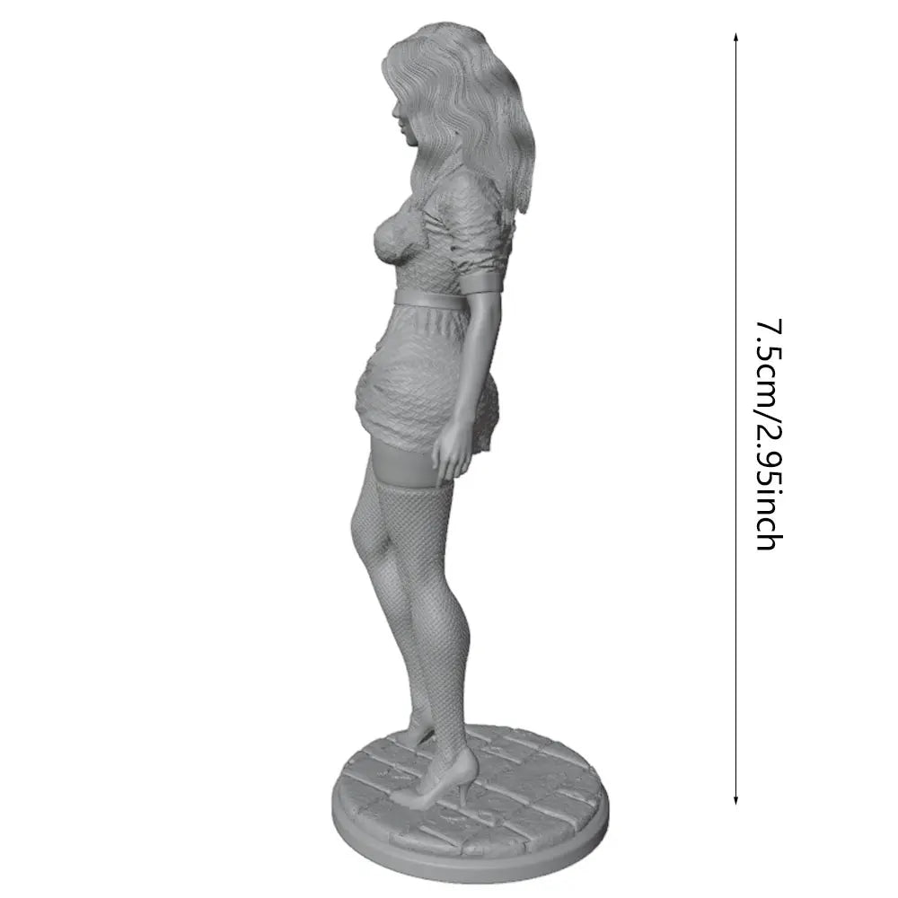 75mm Pinup Girl, Resin Model Figure Kit, Unassembled and Unpainted