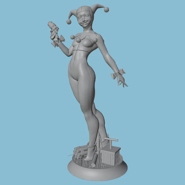 75mm Jester Woman, Resin Model Figure Kit, Fantasy Theme, Unassembled and Unpainted